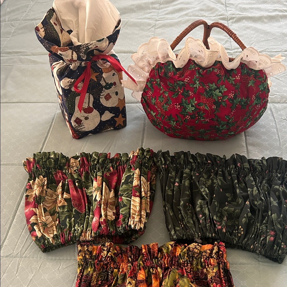 After Holiday SALE! Christmas and Holiday Basket and Box Covers